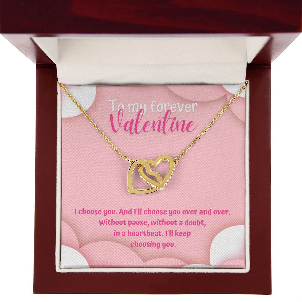 Valentine's Day | To My Forever Valentine - Interlocking Hearts Necklace