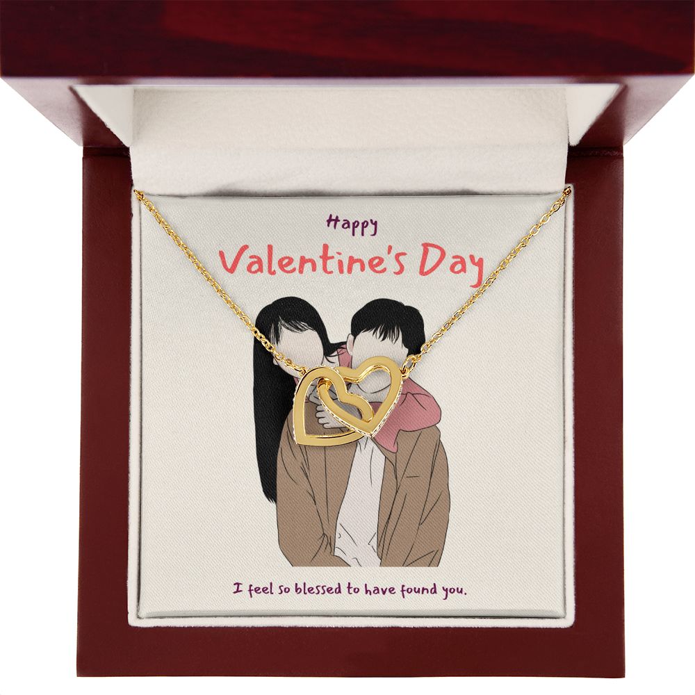 Happy Valentine's Day | You Are My Everything - Interlocking Hearts Necklace