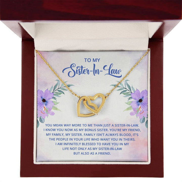 To My Sister-In-Law | A Sisterly Love - Interlocking Hearts Necklace