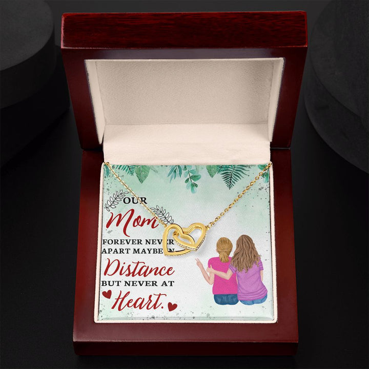 To Our Mom | A Note of Love for Mom - Interlocking Hearts Necklace