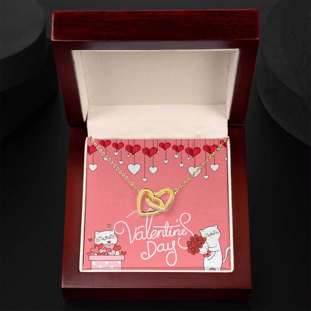 Happy Valentine's Day | My Love for You is Timeless - Interlocking Hearts Necklace