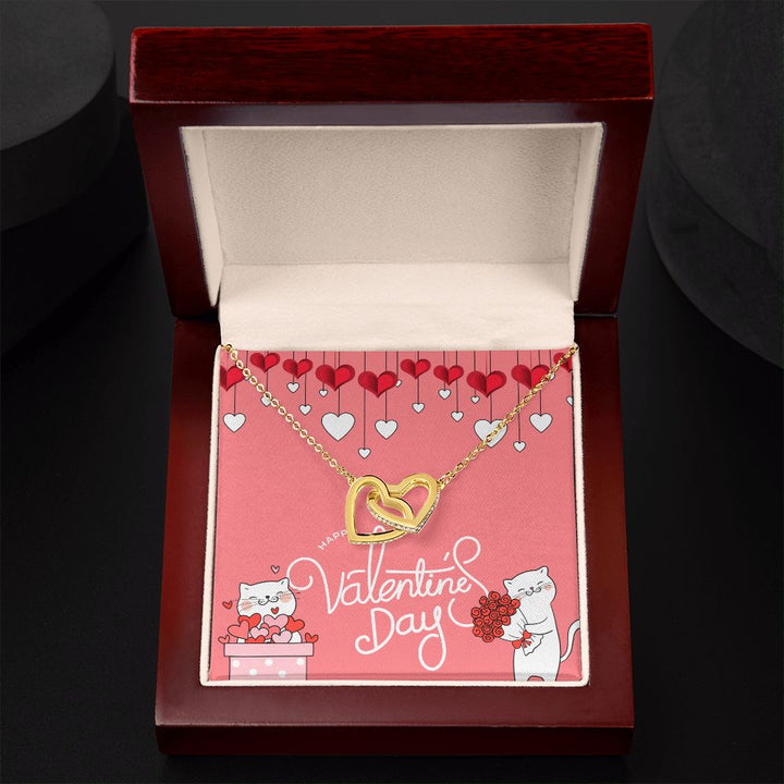Happy Valentine's Day | My Love for You is Timeless - Interlocking Hearts Necklace