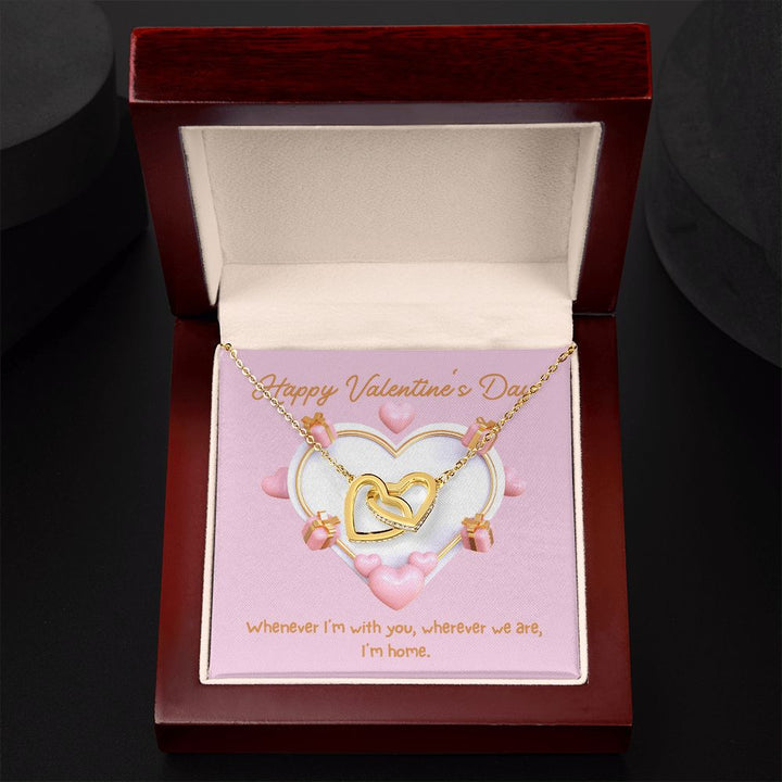 Valentine's Day | Happy Valentine's Day - Interlocking Hearts Necklace