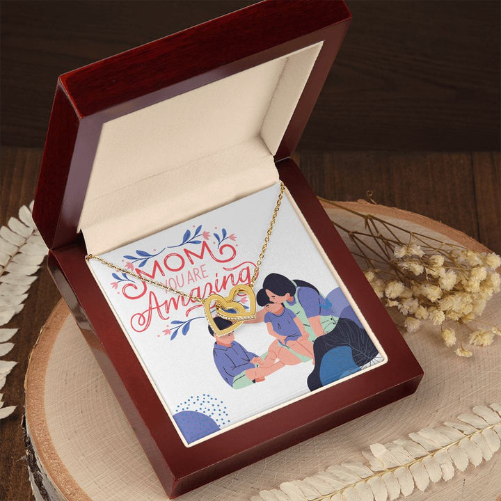 Happy Mother's Day | My Amazing Mom - Interlocking Hearts Necklace