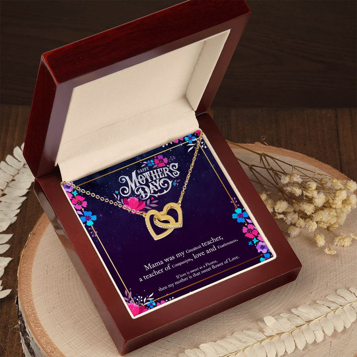 Happy Mother's Day | Sweet Flower of Love - Interlocking Hearts Necklace