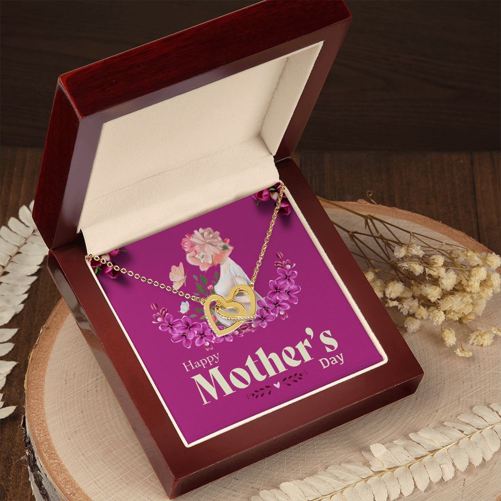 Happy Mother's Day | World's Best Expectant Mom - Interlocking Hearts Necklace