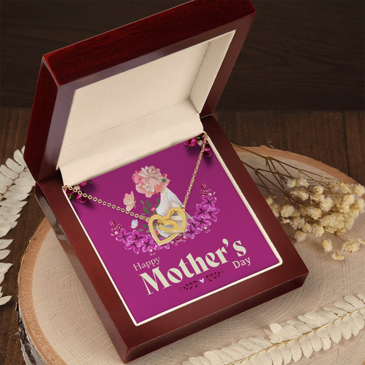 Happy Mother's Day | World's Best Expectant Mom - Interlocking Hearts Necklace