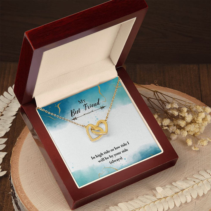To My Best Friend | Always by your side - Interlocking Hearts Necklace