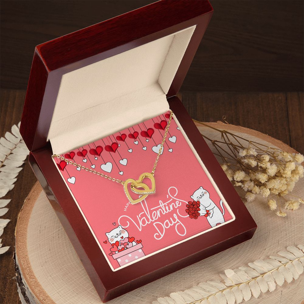Happy Valentine's Day | My Love for You is Timeless - Interlocking Hearts Necklace
