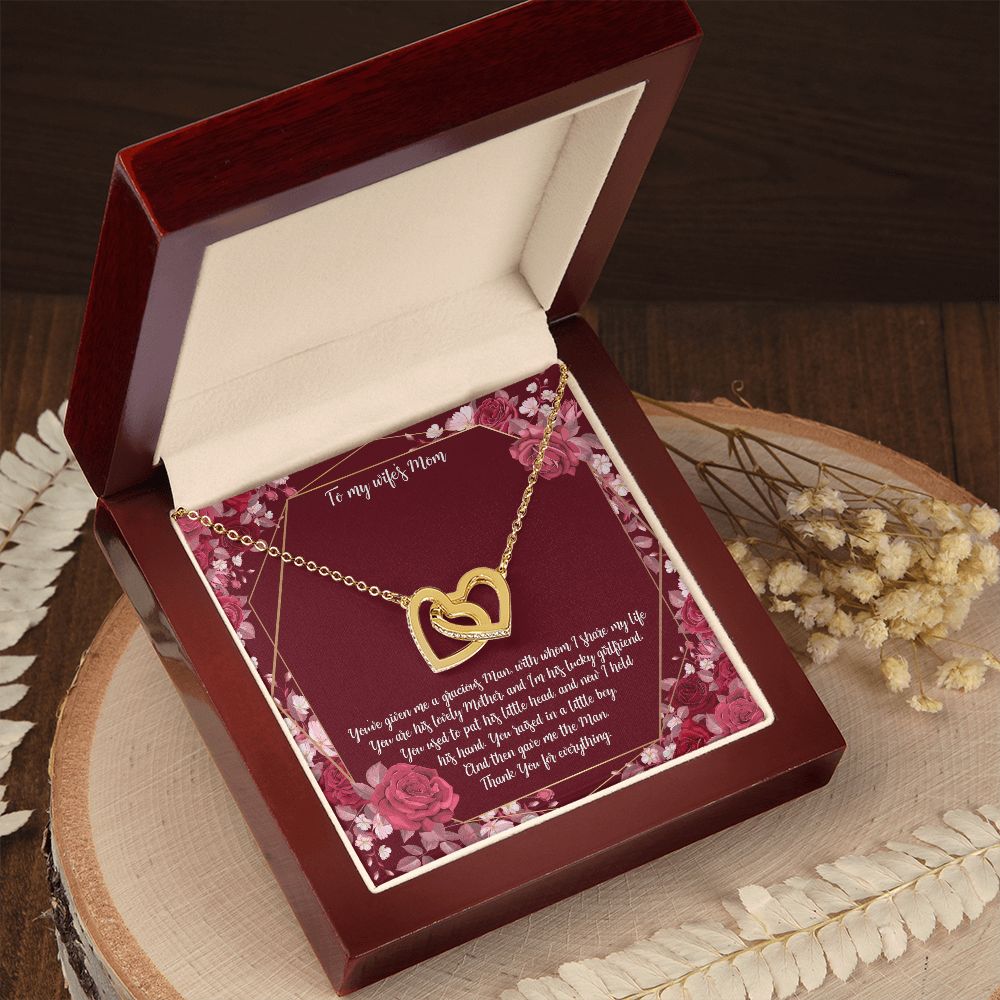 To My Mother-in-Law | Thank you, second mom - Interlocking Hearts Necklace