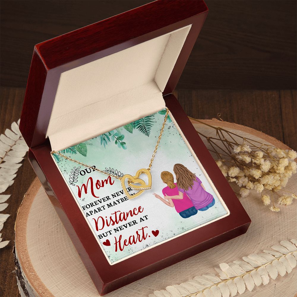 To Our Mom | A Note of Love for Mom - Interlocking Hearts Necklace