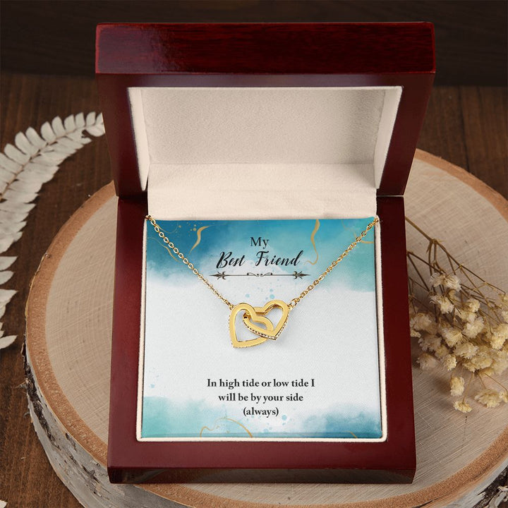 To My Best Friend | Always by your side - Interlocking Hearts Necklace