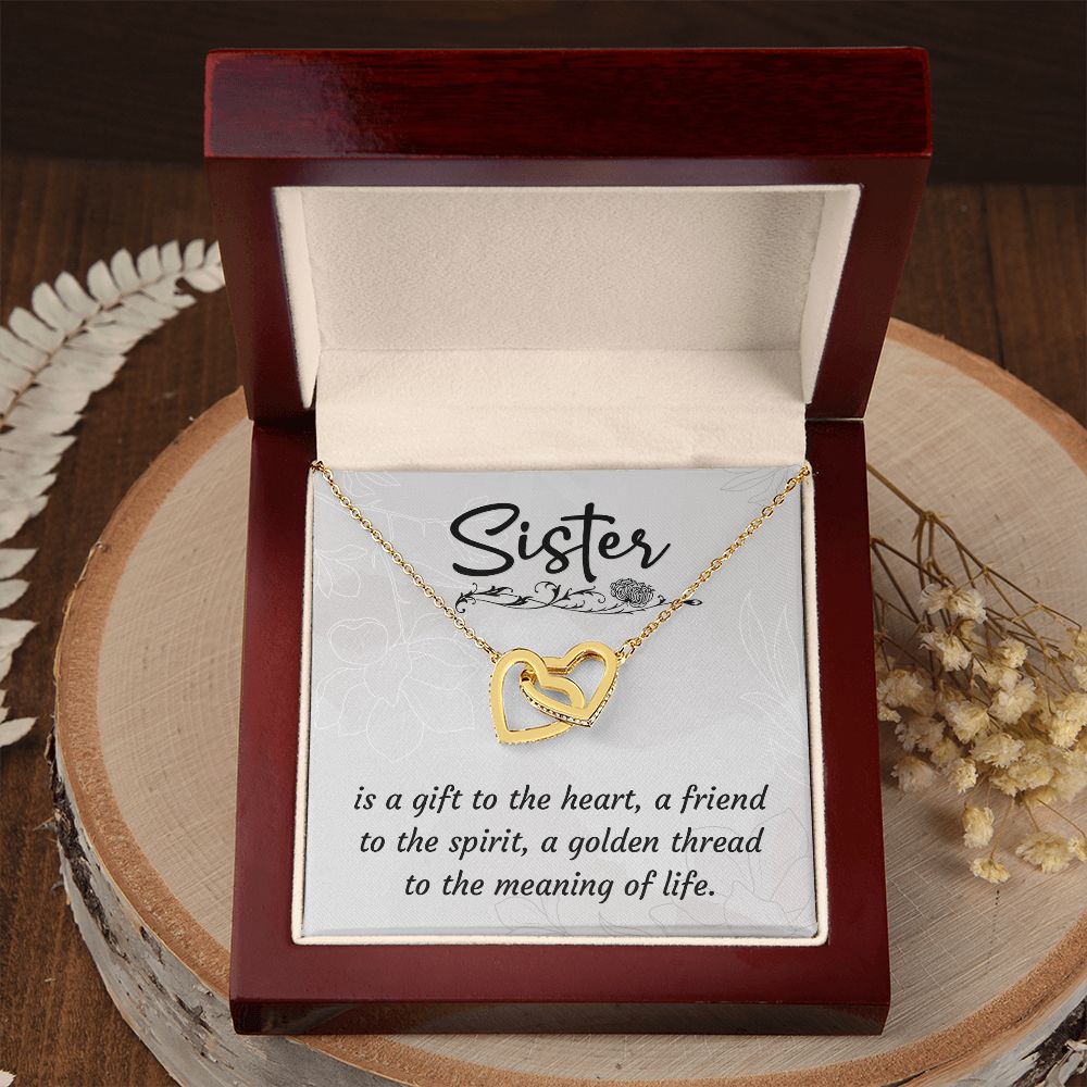 To My Sister  | The one who knows me best - Interlocking Hearts Necklace