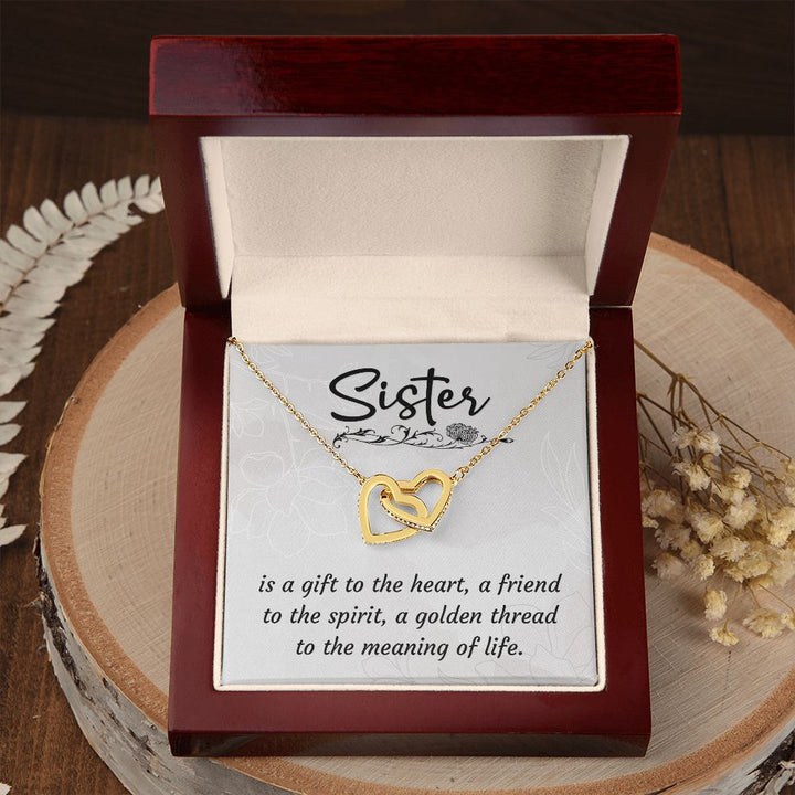 To My Sister  | The one who knows me best - Interlocking Hearts Necklace