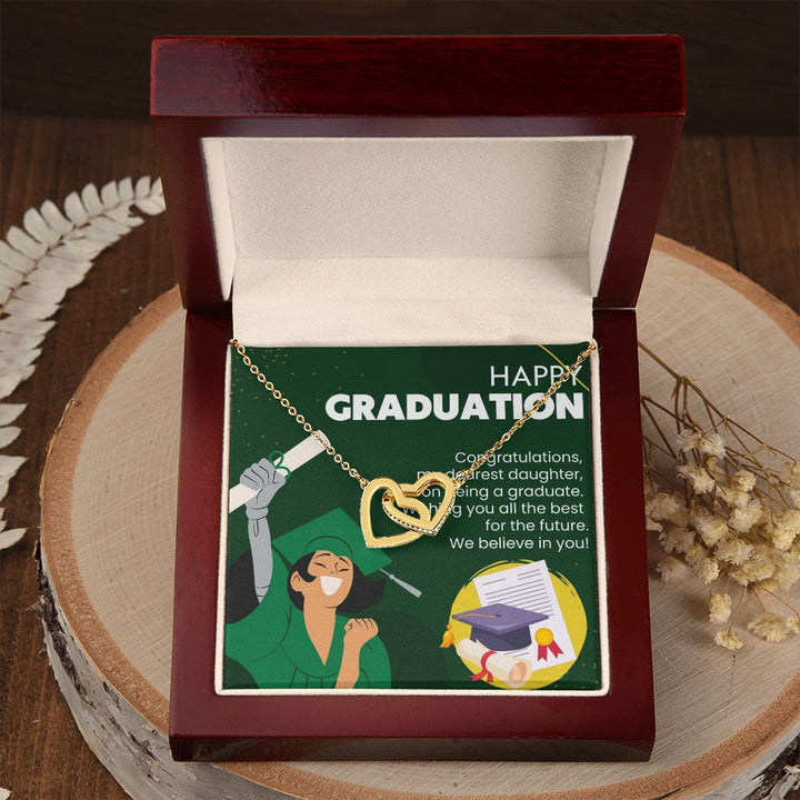 Happy Graduation | Celebrating Her Success and Bright Future - Interlocking Hearts Necklace