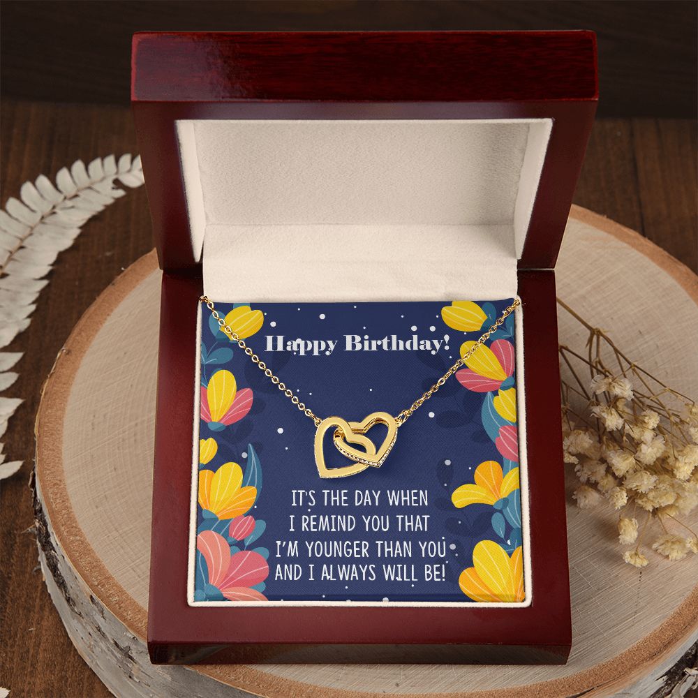 To My Sister | For my sister, the light of my life, on her birthday - Interlocking Hearts Necklace