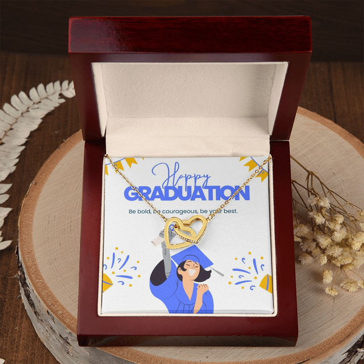Happy Graduation | Your hard work has paid off - Interlocking Hearts Necklace