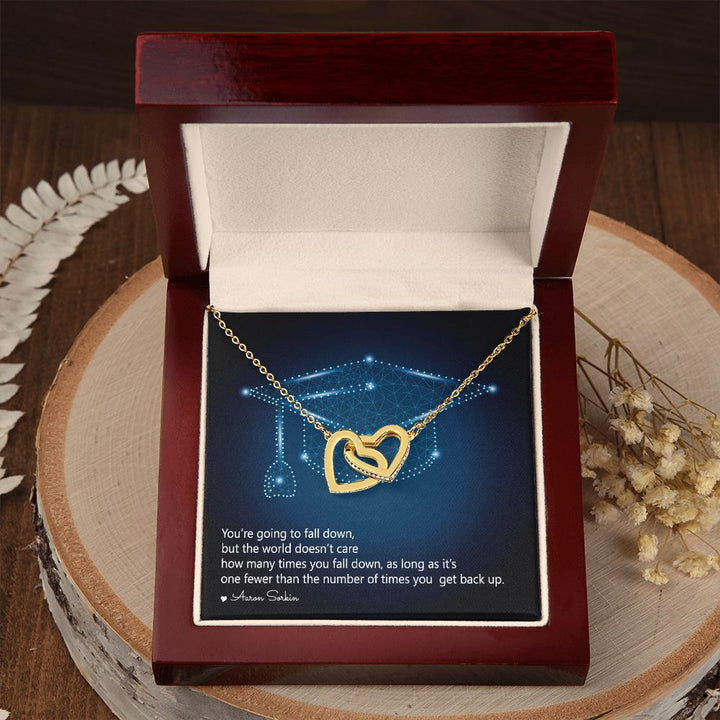 Happy Graduation | Dreams Do Come True - Interlocking Hearts Necklace