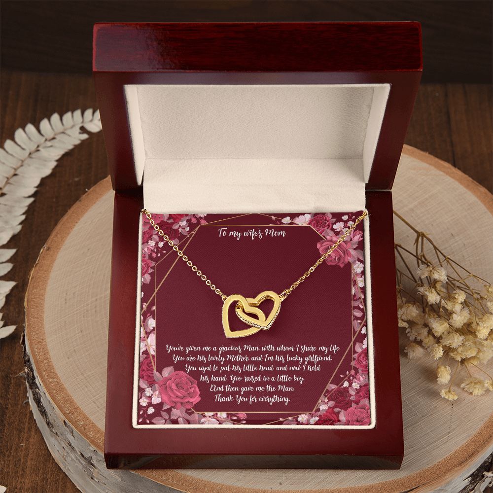 To My Mother-in-Law | Thank you, second mom - Interlocking Hearts Necklace
