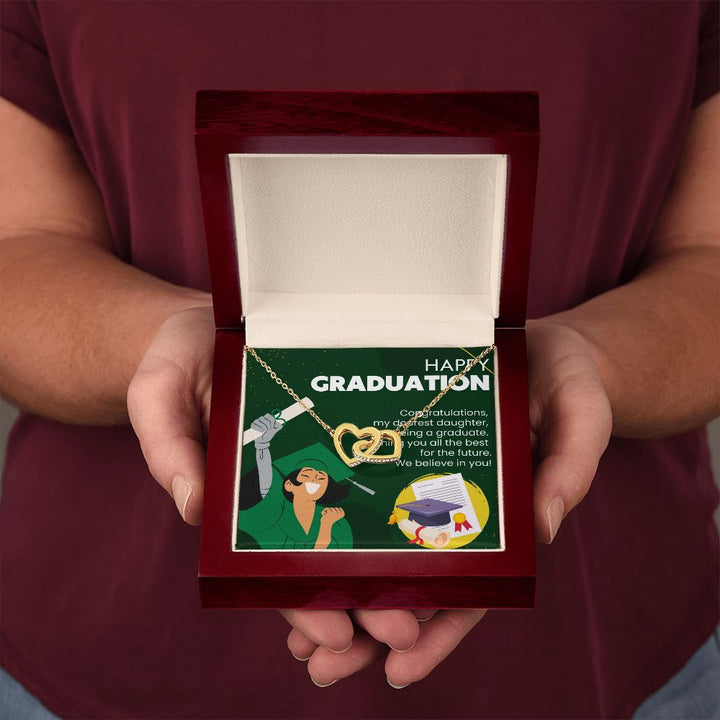 Happy Graduation | Celebrating Her Success and Bright Future - Interlocking Hearts Necklace