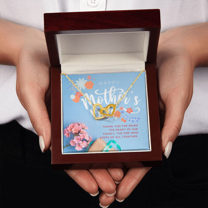Happy Mother's Day | The one who keeps us all together - Interlocking Hearts Necklace