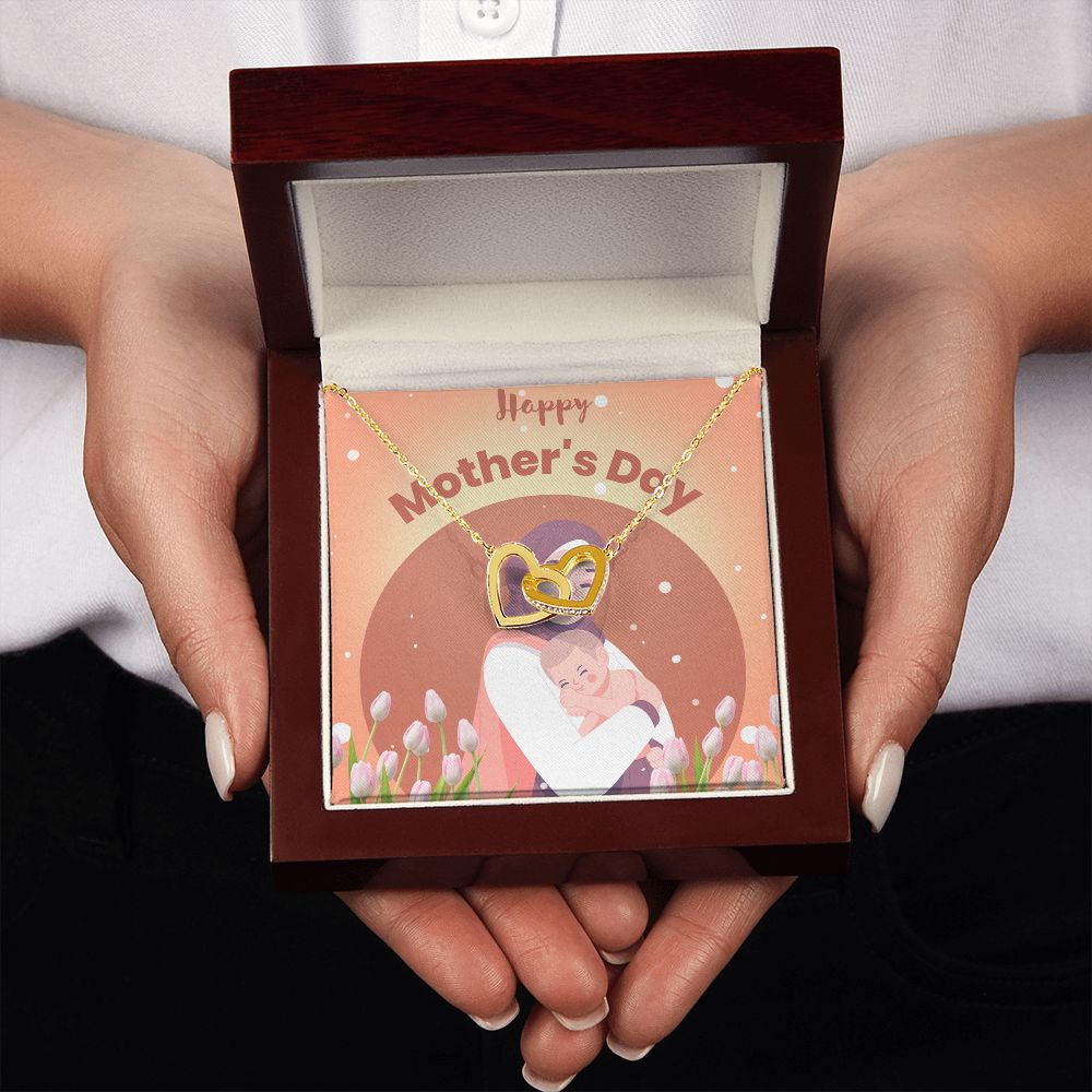 Happy Mother's Day | For the Mom Who Deserves the World - Interlocking Hearts Necklace