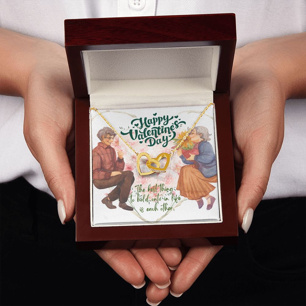 Valentine's Day | The Best Thing To Hold onto in Life is each other -  Interlocking Hearts Necklace