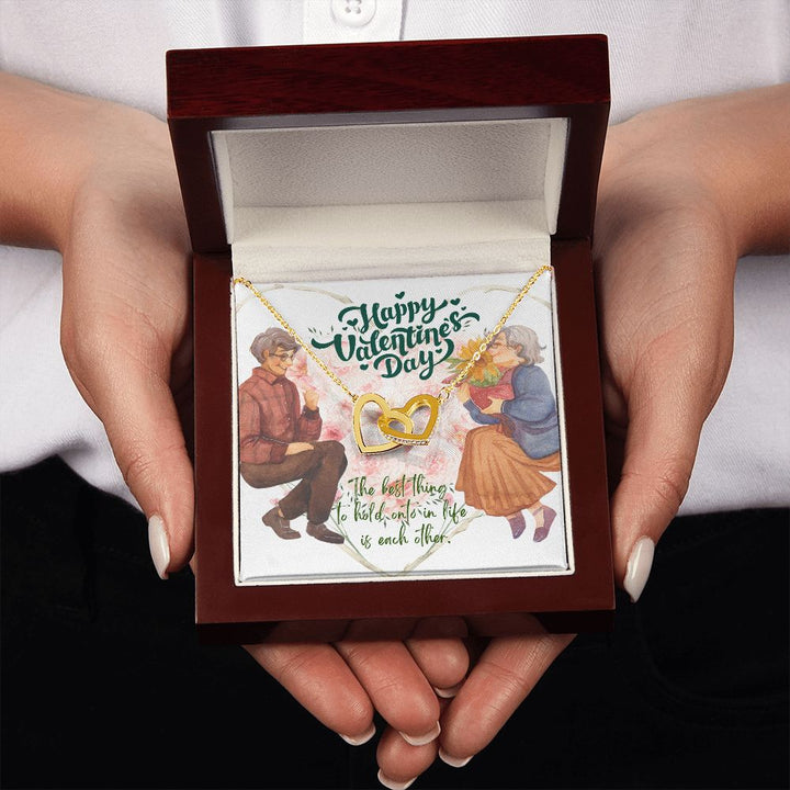 Valentine's Day | The Best Thing To Hold onto in Life is each other -  Interlocking Hearts Necklace