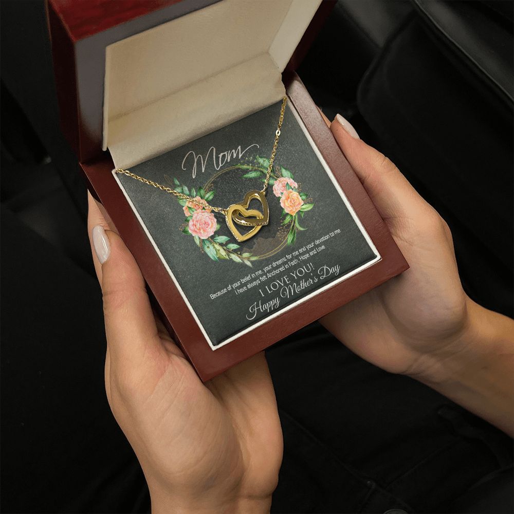 Happy Mother's Day | Anchored in Faith, Hope and Love - Interlocking Hearts Necklace