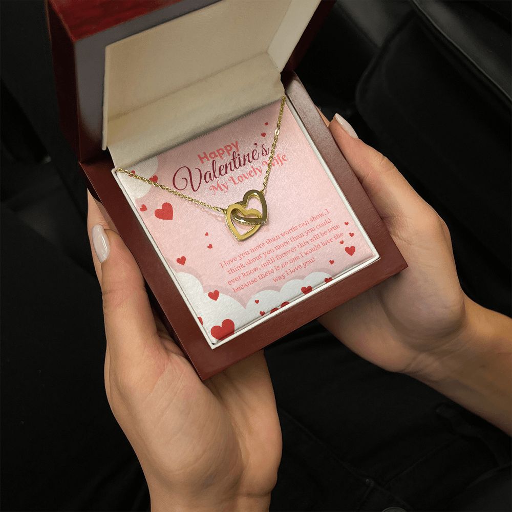 Happy Valentine's My Lovely Wife | Beyond Words - Interlocking Hearts Necklace