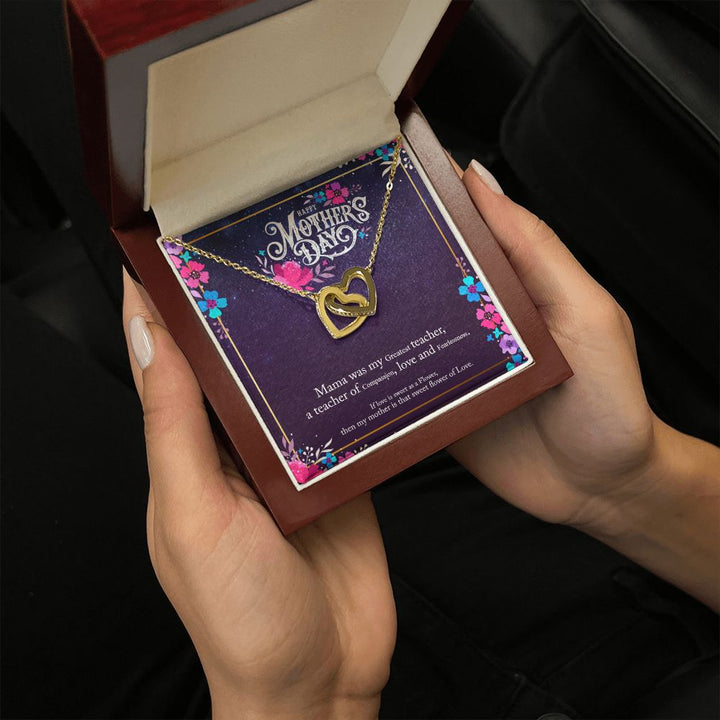 Happy Mother's Day | Sweet Flower of Love - Interlocking Hearts Necklace