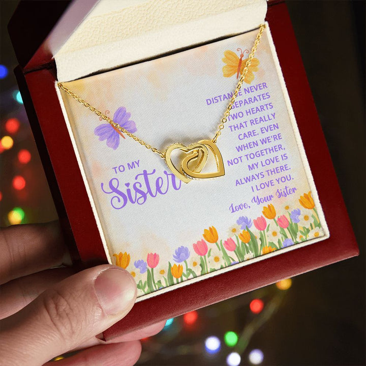 To My Sister | For the one who always sees the best in me - Interlocking Hearts Necklace