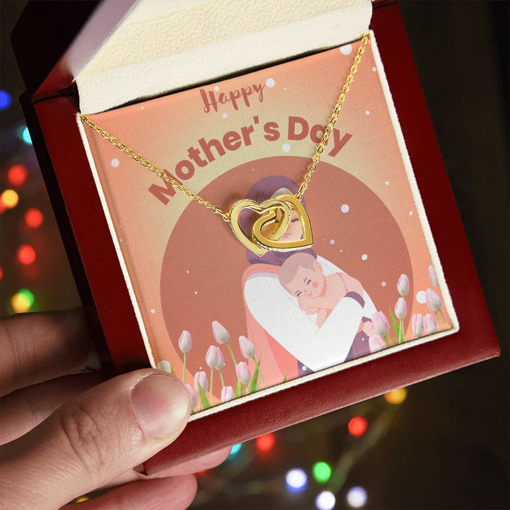 Happy Mother's Day | For the Mom Who Deserves the World - Interlocking Hearts Necklace