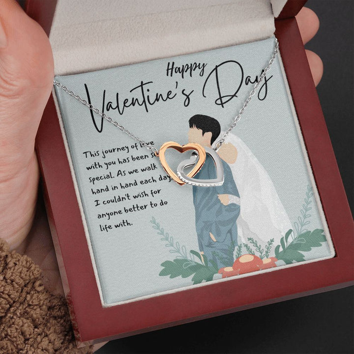 Happy Valentine's Day | A Love Worth Fighting For - Interlocking Hearts Necklace