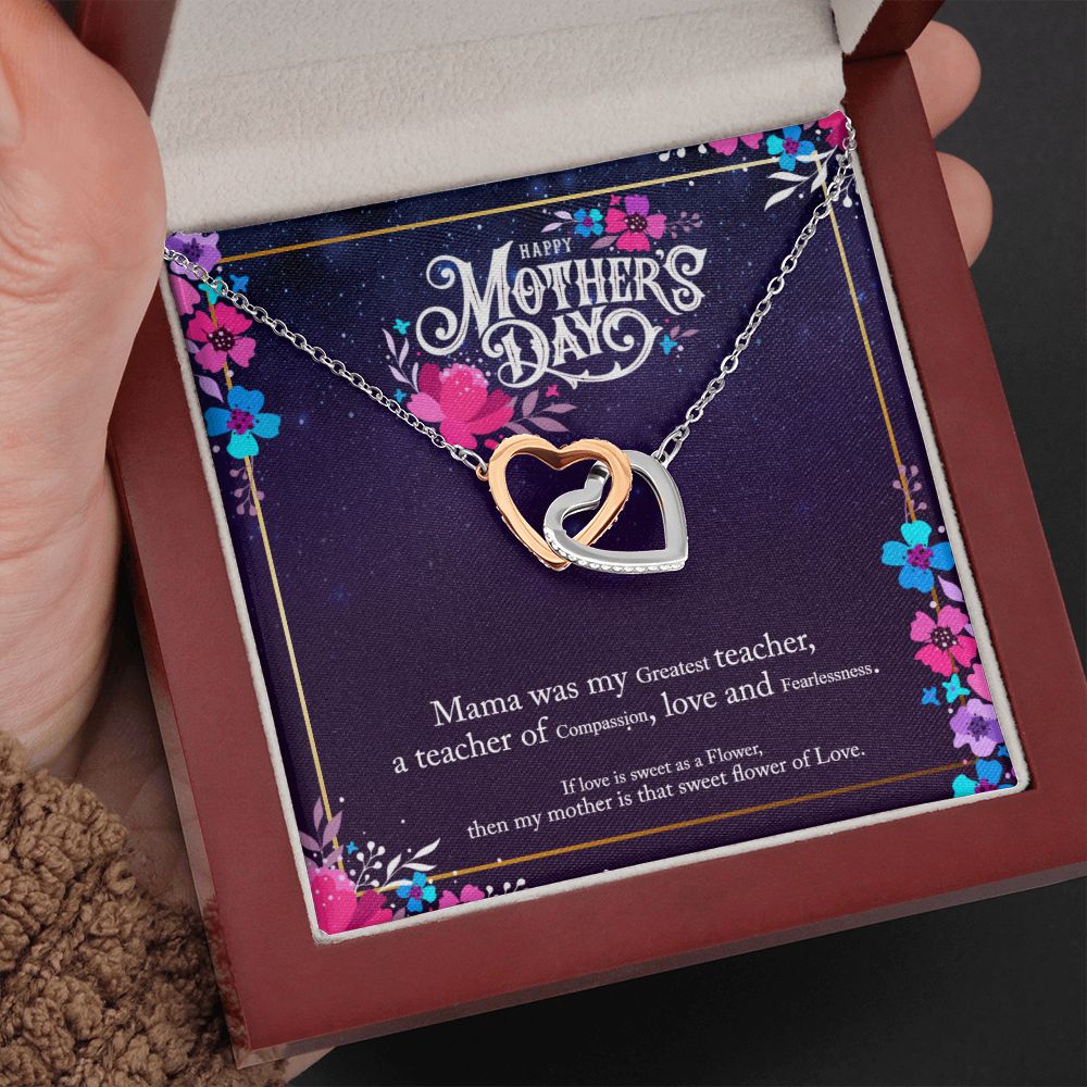 Happy Mother's Day | Sweet Flower of Love - Interlocking Hearts Necklace
