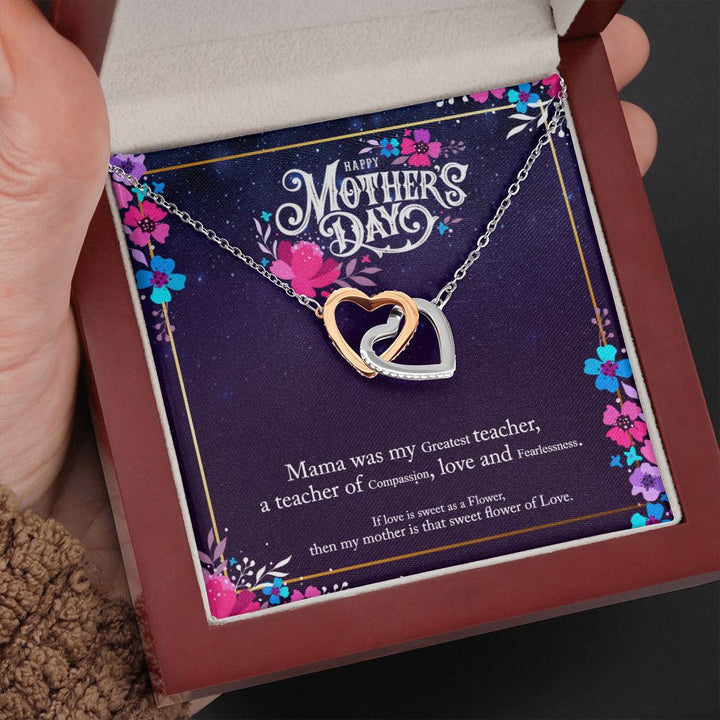 Happy Mother's Day | Sweet Flower of Love - Interlocking Hearts Necklace