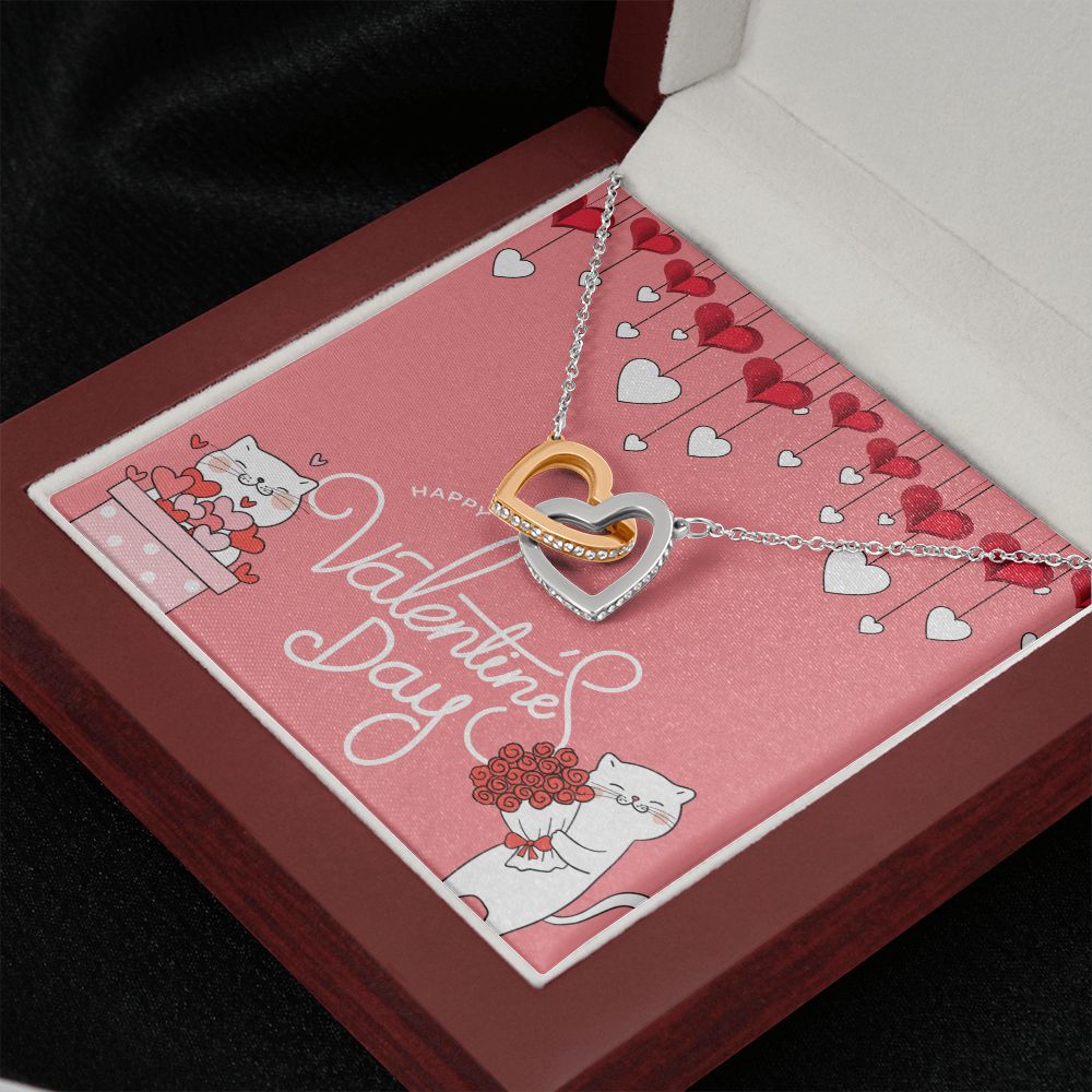 Happy Valentine's Day | My Love for You is Timeless - Interlocking Hearts Necklace