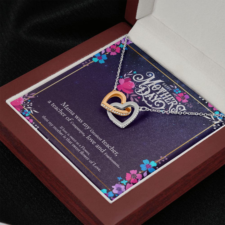 Happy Mother's Day | Sweet Flower of Love - Interlocking Hearts Necklace