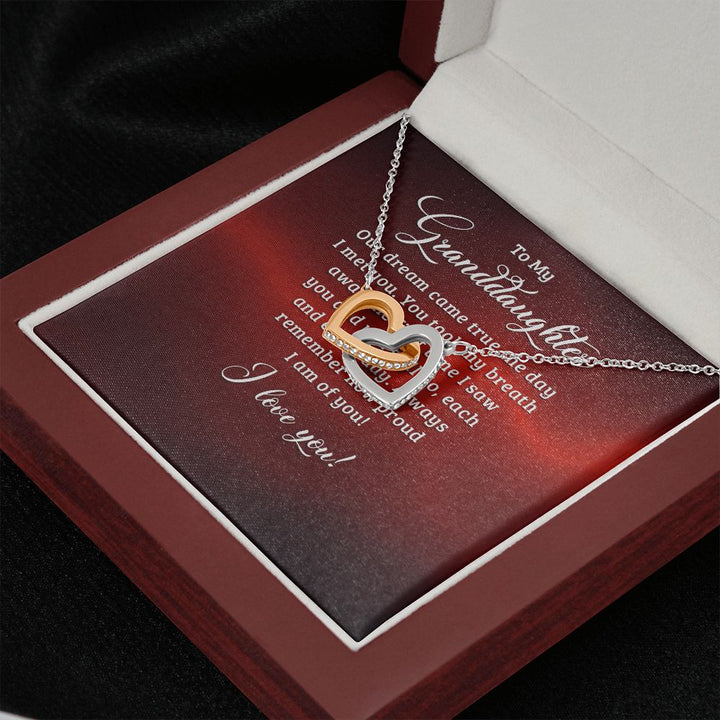 To My Granddaughter | A Tale of Everlasting Love - Interlocking Hearts Necklace