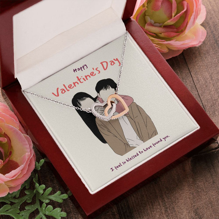 Happy Valentine's Day | You Are My Everything - Interlocking Hearts Necklace