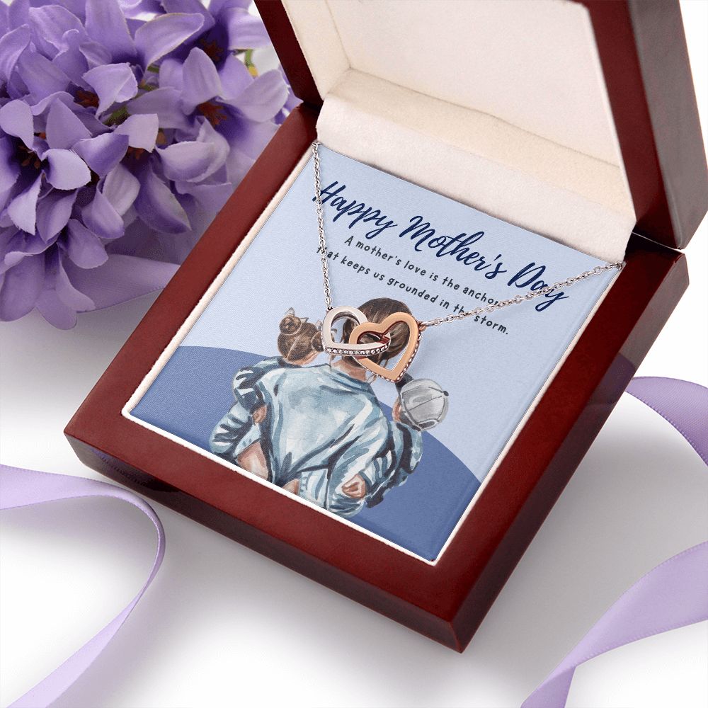 Happy Mother's Day | Mother's love keep us grounded in the storm - Interlocking Hearts Necklace
