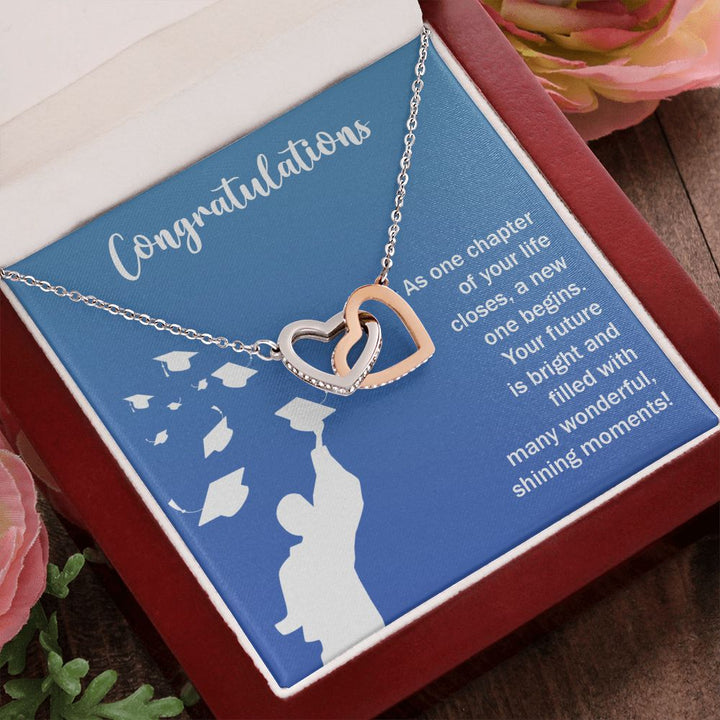 Happy Graduation | You've Got This, Grad! - Interlocking Hearts Necklace