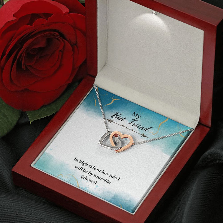 To My Best Friend | Always by your side - Interlocking Hearts Necklace
