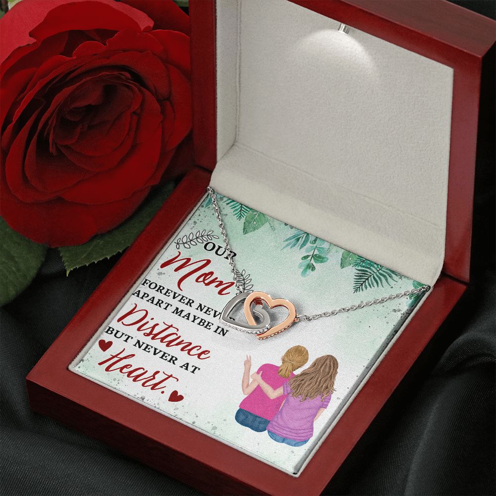 To Our Mom | A Note of Love for Mom - Interlocking Hearts Necklace