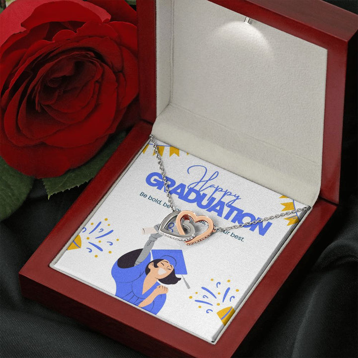 Happy Graduation | Your hard work has paid off - Interlocking Hearts Necklace
