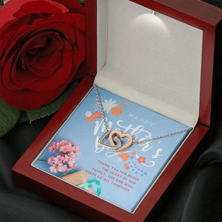 Happy Mother's Day | The one who keeps us all together - Interlocking Hearts Necklace