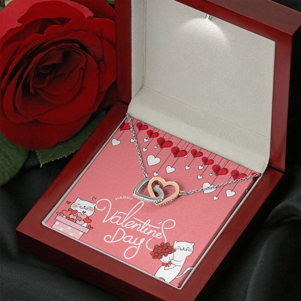 Happy Valentine's Day | My Love for You is Timeless - Interlocking Hearts Necklace