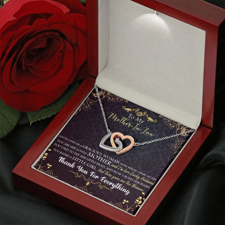 To My Mother-in-Law | You Make Our Family Complete - Interlocking Hearts Necklace