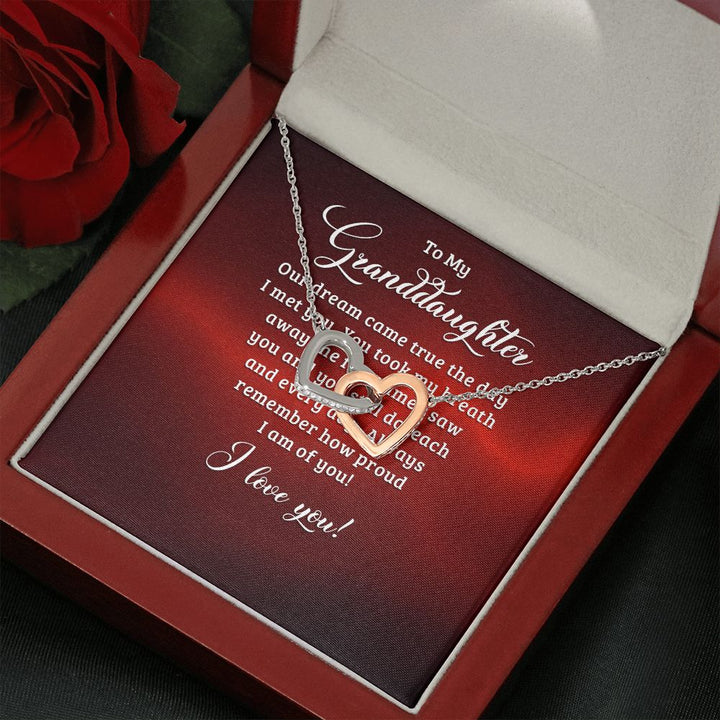 To My Granddaughter | A Tale of Everlasting Love - Interlocking Hearts Necklace
