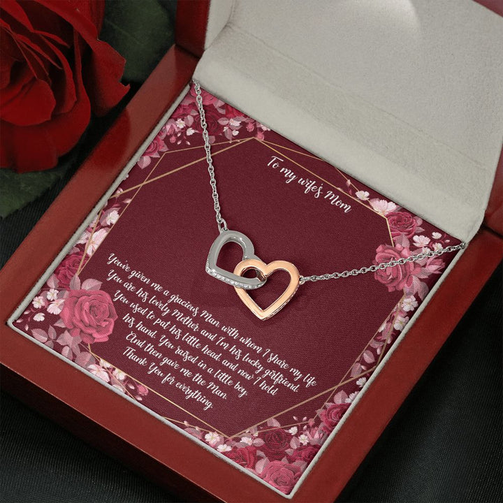 To My Mother-in-Law | Thank you, second mom - Interlocking Hearts Necklace